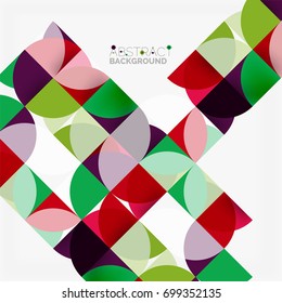 Fondo abstracto geométrico moderno - círculos. Plantilla de diseño de presentación comercial o tecnológica, patrón de folleto o folleto, o banner web geométrico