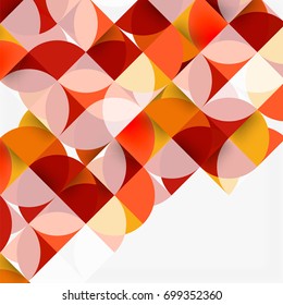 Modern geometrical abstract background - circles. Business or technology presentation design template, brochure or flyer pattern, or geometric web banner