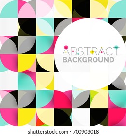 Modern geometrical abstract background - circles. Business or technology presentation design template, brochure or flyer pattern, or geometric web banner