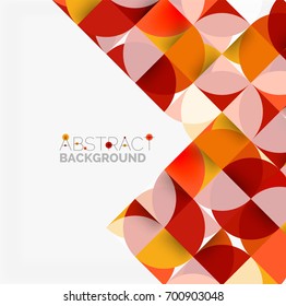 Fondo abstracto geométrico moderno - círculos. Plantilla de diseño de presentación comercial o tecnológica, patrón de folleto o folleto, o banner web geométrico