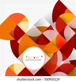Modern geometrical abstract background - circles. Business or technology presentation design template, brochure or flyer pattern, or geometric web banner