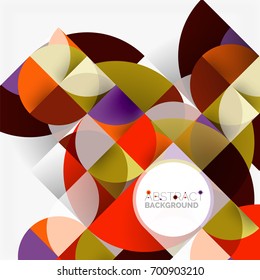 Modern geometrical abstract background - circles. Business or technology presentation design template, brochure or flyer pattern, or geometric web banner