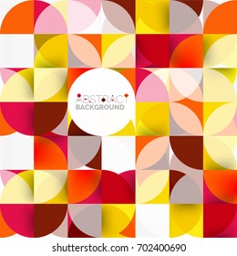 Modern geometrical abstract background - circles. Business or technology presentation design template, brochure or flyer pattern, or geometric web banner