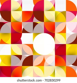 Fondo abstracto geométrico moderno - círculos. Plantilla de diseño de presentación comercial o tecnológica, patrón de folleto o folleto, o banner web geométrico