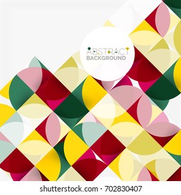 Modern geometrical abstract background - circles. Business or technology presentation design template, brochure or flyer pattern, or geometric web banner