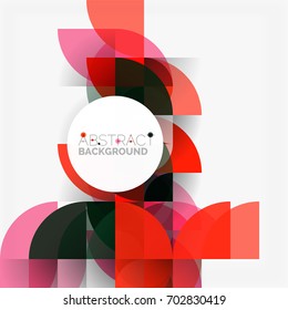 Modern geometrical abstract background - circles. Business or technology presentation design template, brochure or flyer pattern, or geometric web banner