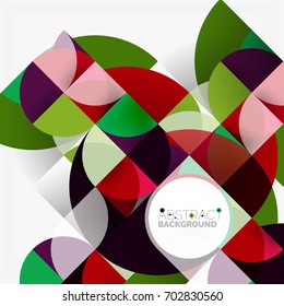Modern geometrical abstract background - circles. Business or technology presentation design template, brochure or flyer pattern, or geometric web banner
