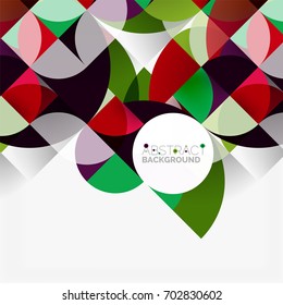 Modern geometrical abstract background - circles. Business or technology presentation design template, brochure or flyer pattern, or geometric web banner