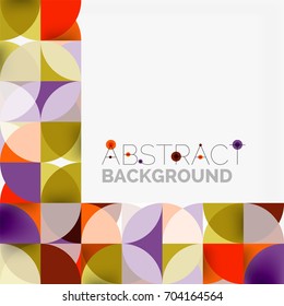 Fundo abstrato geométrico moderno - círculos. Modelo de design, brochura ou padrão de folheto, ou banner web geométrico