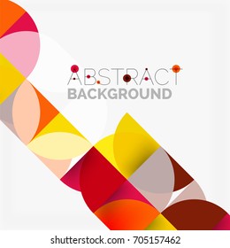 Modern geometrical abstract background - circles. Business or technology presentation design template, brochure or flyer pattern, or geometric web banner