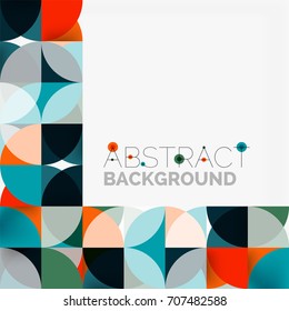 Modern geometrical abstract background - circles. Business or technology presentation design template, brochure or flyer pattern, or geometric web banner