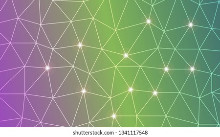 Modern geometrical abstract background with polygonal elements For your business, presentation, fashion print. Vector illustration. Creative gradient color