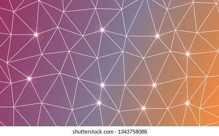 Modern geometrical abstract background with polygonal elements For your business, presentation, fashion print. Vector illustration. Creative gradient color