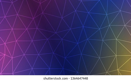 Modern geometrical abstract background with polygonal elements For interior wallpaper, smart design, fashion print. Vector illustration. Creative gradient color