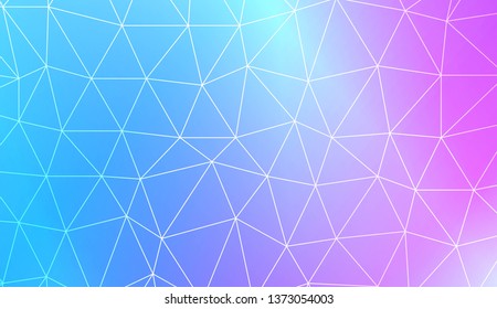 Modern geometrical abstract background with polygonal elements For interior wallpaper, smart design, fashion print. Vector illustration. Creative gradient color