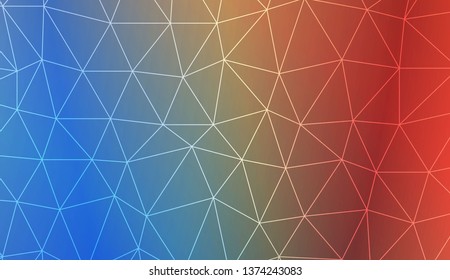 Modern geometrical abstract background with polygonal elements For interior wallpaper, smart design, fashion print. Vector illustration. Creative gradient color