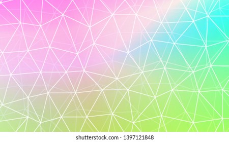 Modern geometrical abstract background with polygonal pattern with triangles elements Template for wallpaper, interior design, decoration, scrapbooking page. Vector illustration. Gradient color
