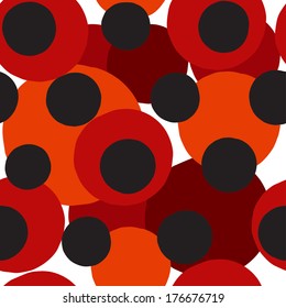 Modern geometrical abstract background. Redcurrant seamless pattern