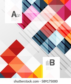 Fondo abstracto geométrico moderno, cuadrados con texto de ejemplo de infografía
