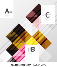 Fondo abstracto geométrico moderno, cuadrados con texto de ejemplo de infografía