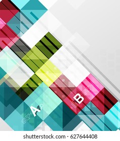 Fondo abstracto geométrico moderno, cuadrados con texto de ejemplo de infografía