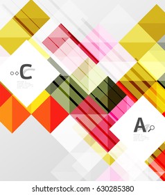 Fondo abstracto geométrico moderno, cuadrados con texto de ejemplo de infografía