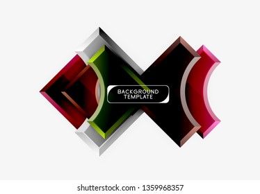 Fondo abstracto geométrico moderno. Diseño mínimo de vectores