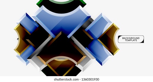 Modern geometrical abstract background. Vector minimal design