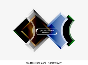 Moderner, geometrischer abstrakter Hintergrund. minimales Vektordesign
