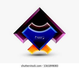 Modern geometrical abstract background. Vector minimal design