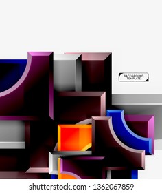 Modern geometrical abstract background. Vector minimal design