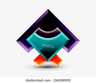 Modern geometrical abstract background. Vector minimal design