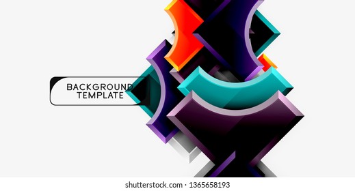 Fondo abstracto geométrico moderno. Diseño mínimo de vectores