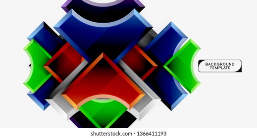 Fondo abstracto geométrico moderno. Diseño mínimo de vectores