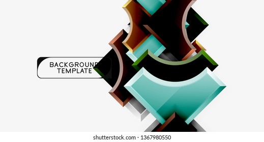 Fondo abstracto geométrico moderno. Diseño mínimo de vectores