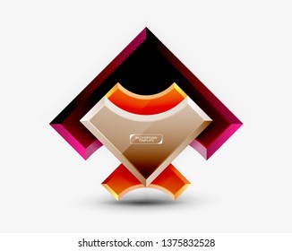 Fondo abstracto geométrico moderno. Diseño mínimo de vectores
