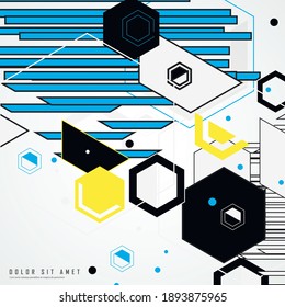 Modern geometrical abstract design. Vector template background