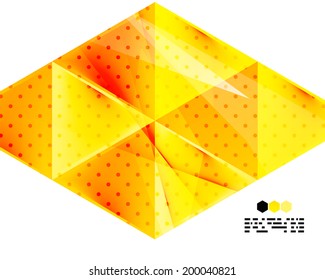 Modern geometrical abstract template on white. Business transparent shapes with copy space