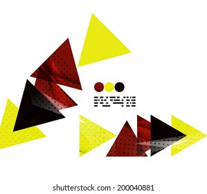 Modern geometrical abstract template on white. Business transparent shapes with copy space