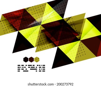Modern geometrical abstract template on white. Business transparent shapes with copy space