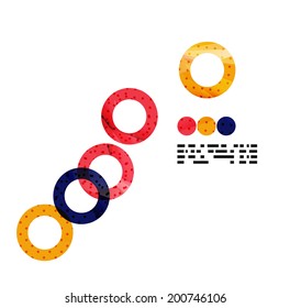 Modern geometrical abstract template on white. Business transparent shapes with copy space