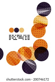 Modern geometrical abstract template on white. Business transparent shapes with copy space