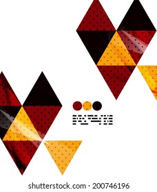 Modern geometrical abstract template on white. Business transparent shapes with copy space