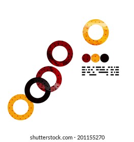 Modern geometrical abstract template on white. Business transparent shapes with copy space