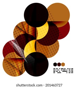 Modern geometrical abstract template on white. Business transparent shapes with copy space