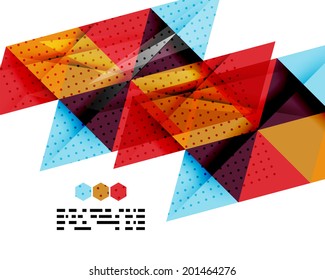 Modern geometrical abstract template on white. Business transparent shapes with copy space