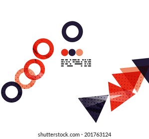 Modern geometrical abstract template on white. Business transparent shapes with copy space