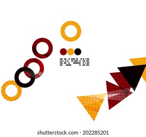 Modern geometrical abstract template on white. Business transparent shapes with copy space