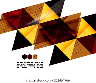 Modern geometrical abstract template on white. Business transparent shapes with copy space