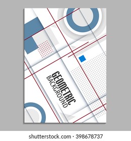 Modern geometrical abstract vector template. Business brochure. Abstract geometric background. Cover template.